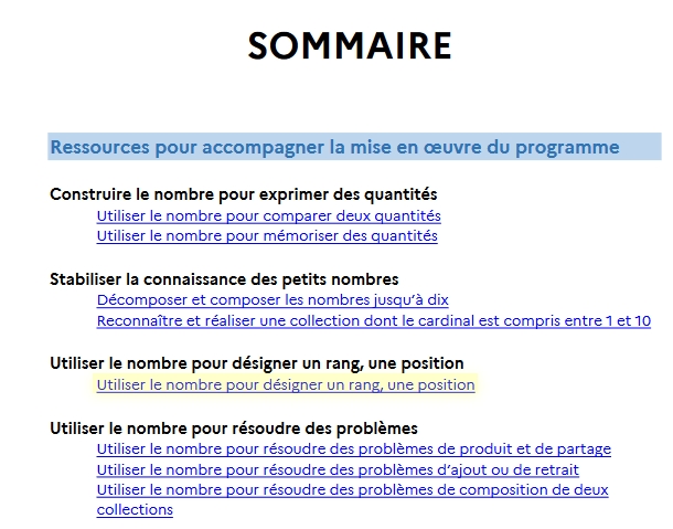 lien accès premiers outils mathématiques