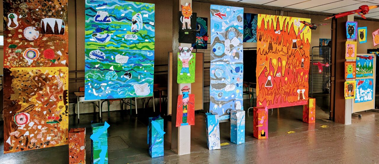 Peinture et collage