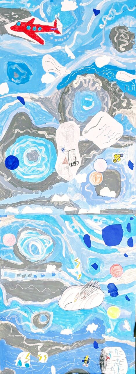 Peinture et collage