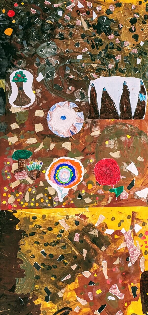 Peinture et collage