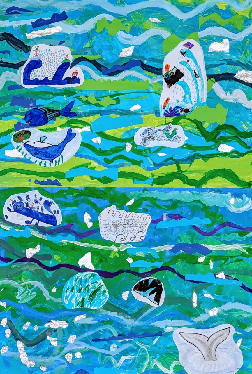 Peinture et collage